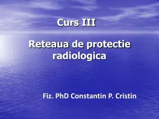 curs iii