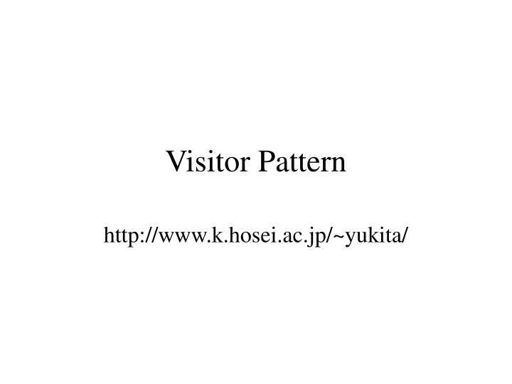 visitor pattern