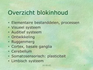 overzicht blokinhoud