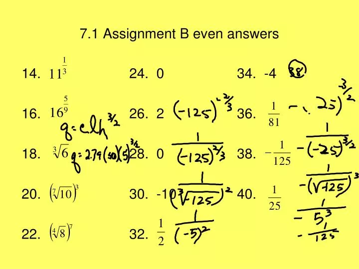 7 1 assignment b even answers