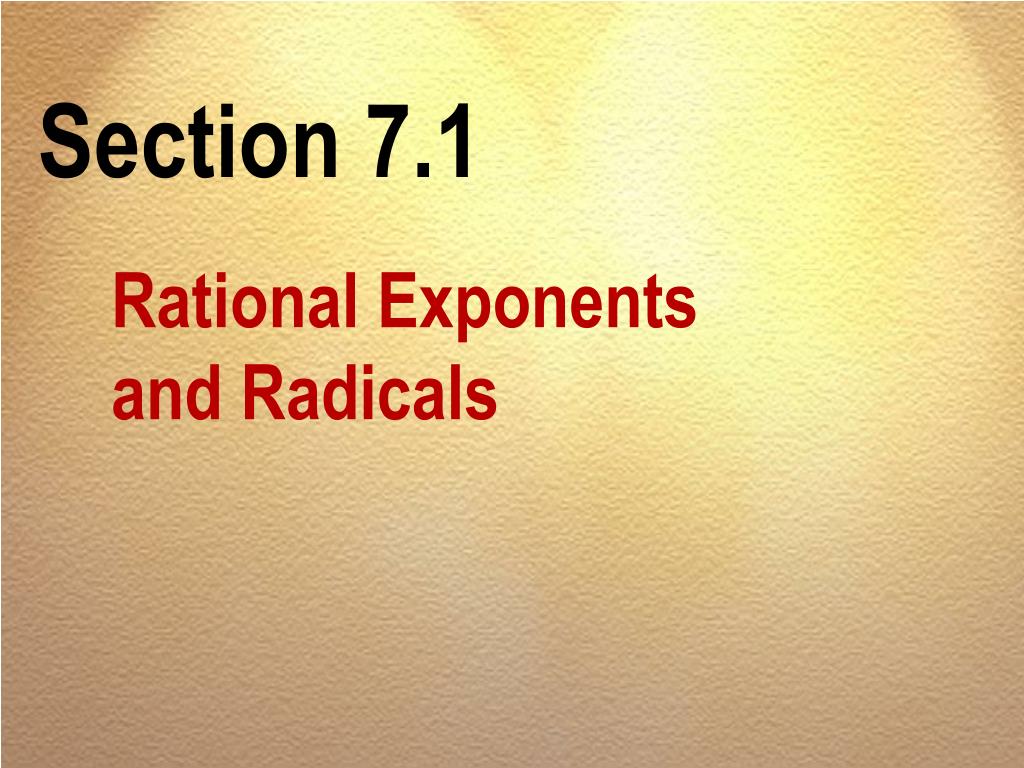 Section 7.1 - slide 1