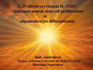 1 , 25-dihydroxyvitamin D 3 (VD3)