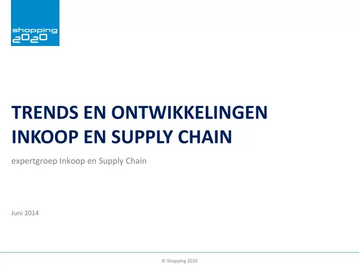 trends en ontwikkelingen inkoop en supply chain
