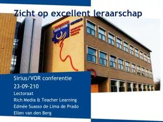 zicht op excellent leraarschap