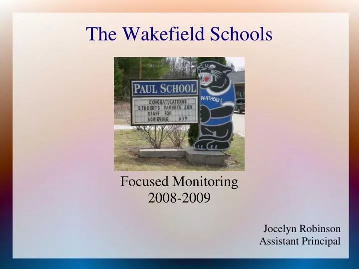 focused monitoring 2008 2009 jocelyn robinson assistant principal