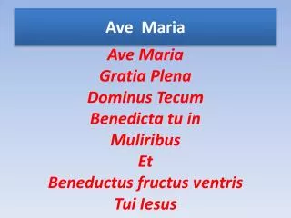 ave maria