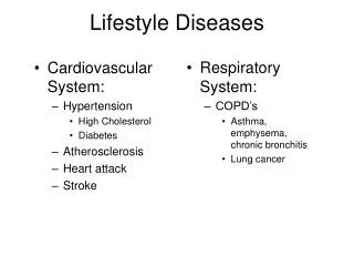 Lifestyle Diseases