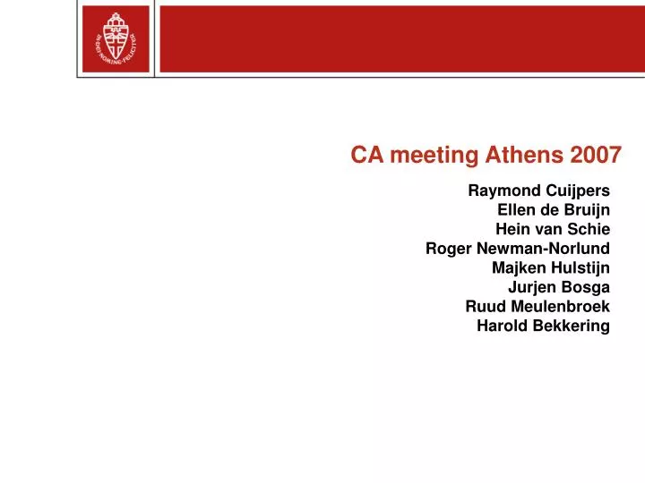 ca meeting athens 2007