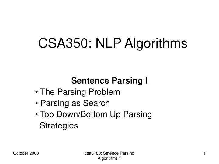 csa350 nlp algorithms