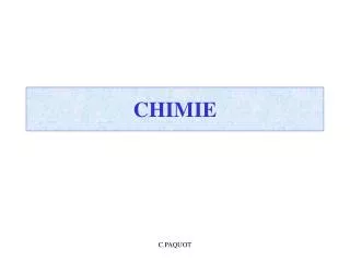 chimie