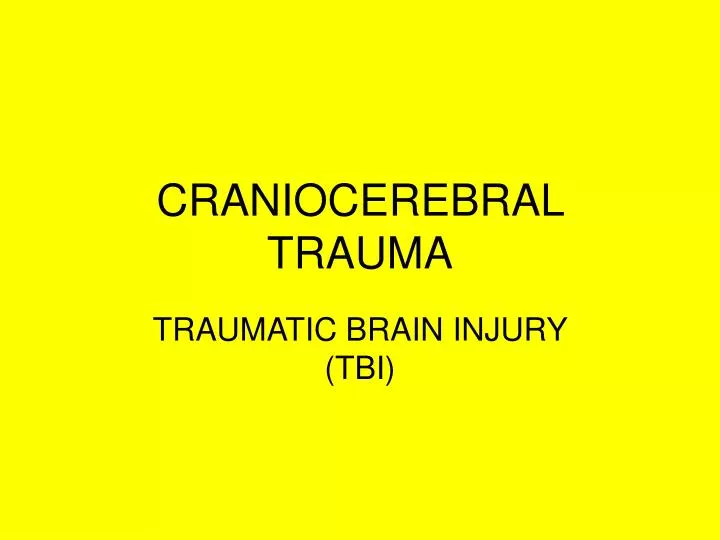 craniocerebral trauma