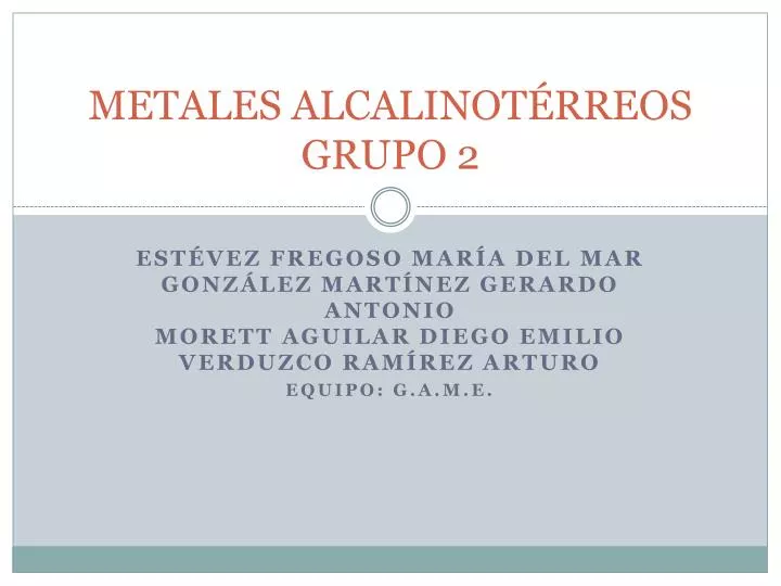 metales alcalinot rreos grupo 2
