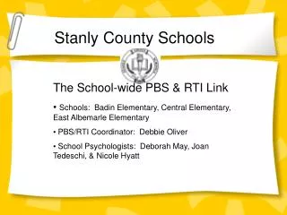 The School-wide PBS &amp; RTI Link