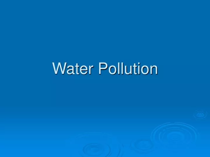 water pollution