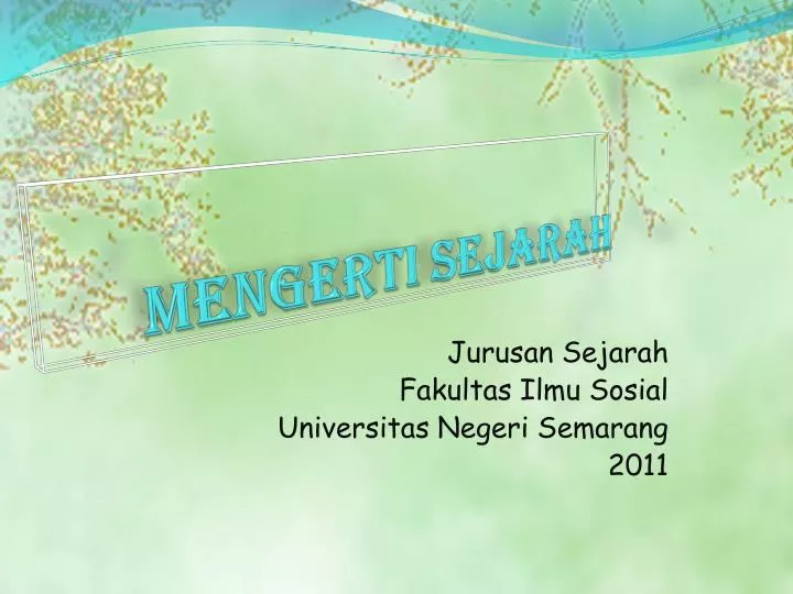 mengerti sejarah