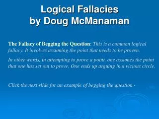 Logical Fallacies by Doug McManaman