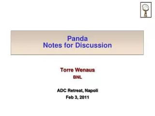 Panda Notes for Discussion