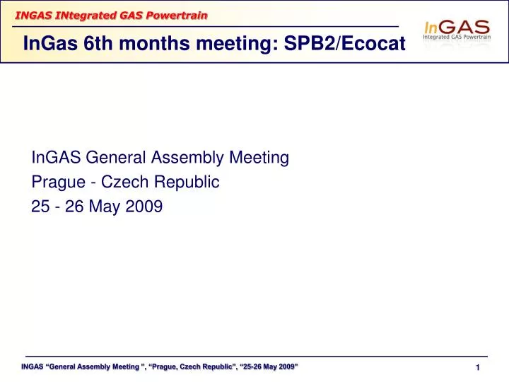 ingas 6th months meeting spb2 ecocat