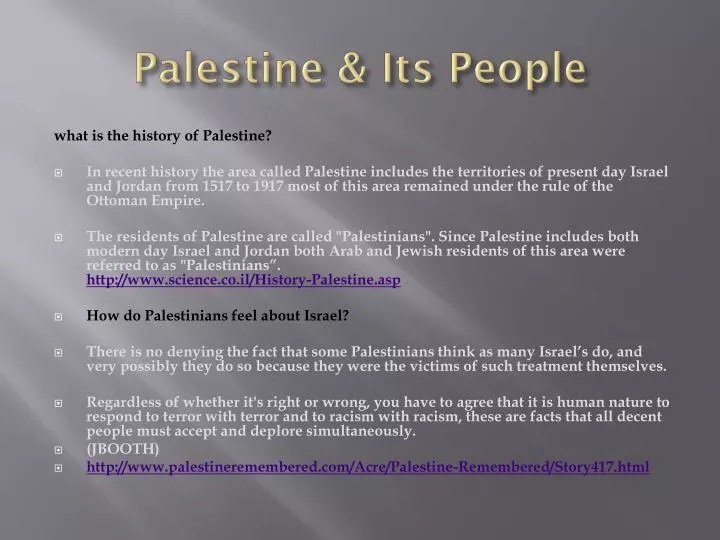 palestine its people