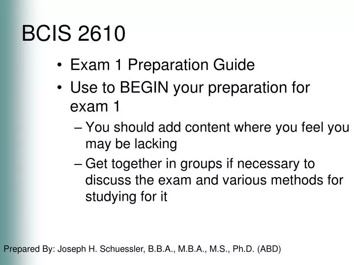 bcis 2610