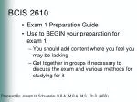 BCIS 2610 - slide 1