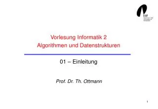 vorlesung informatik 2 algorithmen und datenstrukturen 01 einleitung