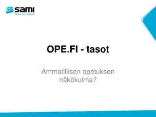 ope fi tasot