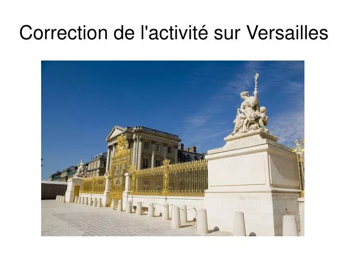 correction de l activit sur versailles