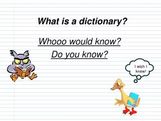 What is a dictionary?
