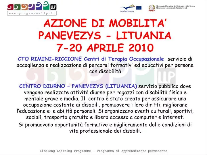 azione di mobilita panevezys lituania 7 20 aprile 2010