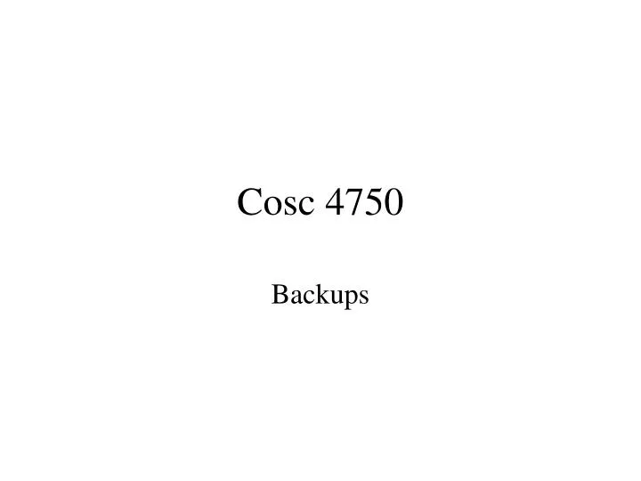 backups