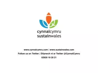 cynnalcymru | sustainwales