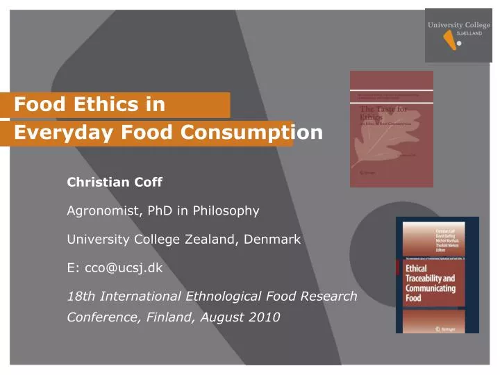 food ethics in everyday food consumption