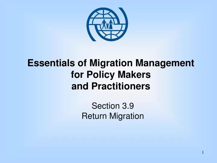 essentials of migration management for policy makers and practitioners