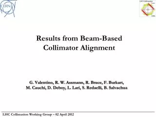 Results from Beam-Based Collimator Alignment