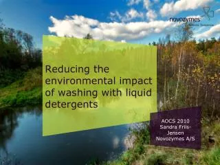 Reducing the environmental impact of washing with liquid detergents