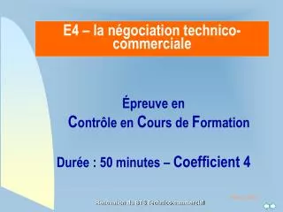 e4 la n gociation technico commerciale