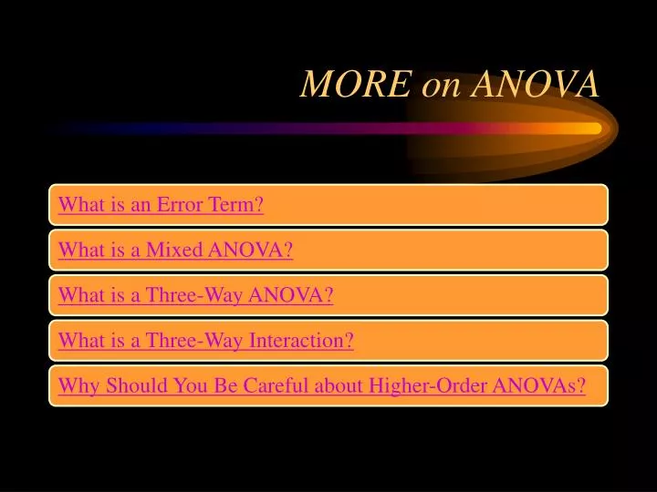 more on anova