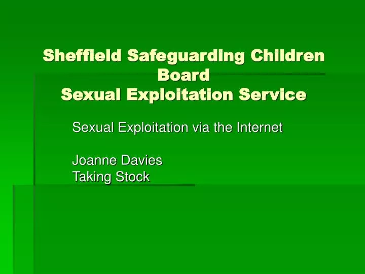 sheffield safeguarding children board sexual exploitation service