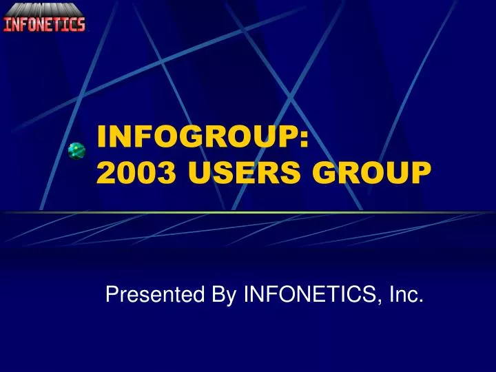 infogroup 2003 users group