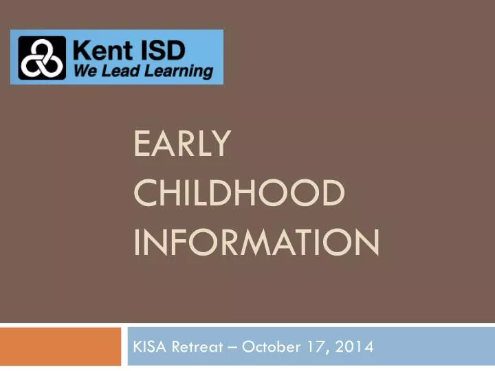 early childhood information