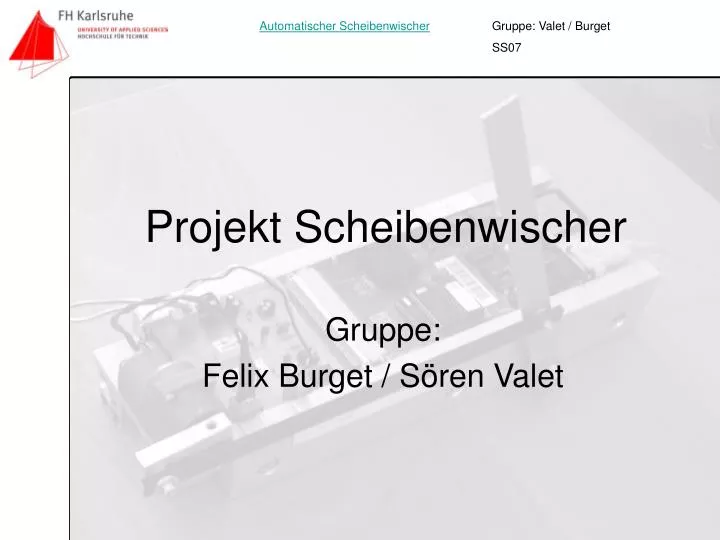 projekt scheibenwischer