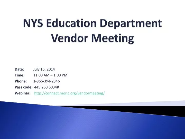 nys education department vendor meeting