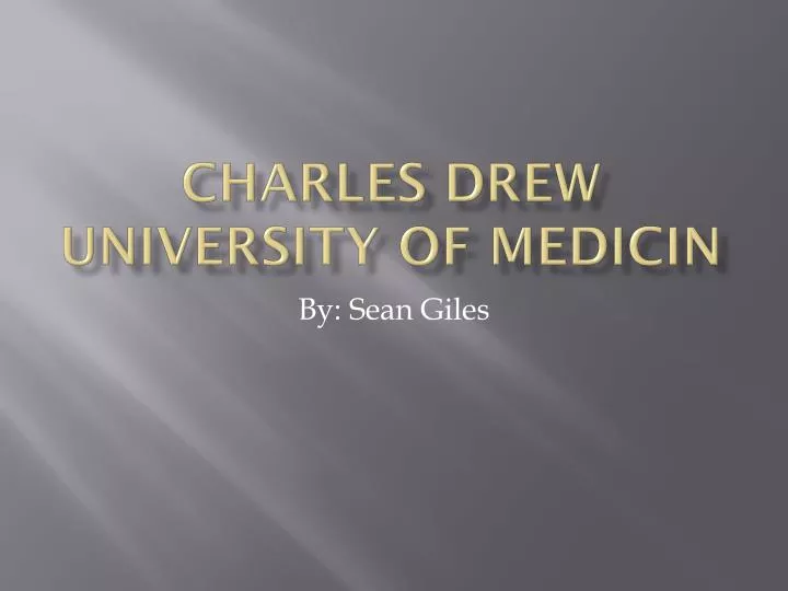 charles drew university of medicin