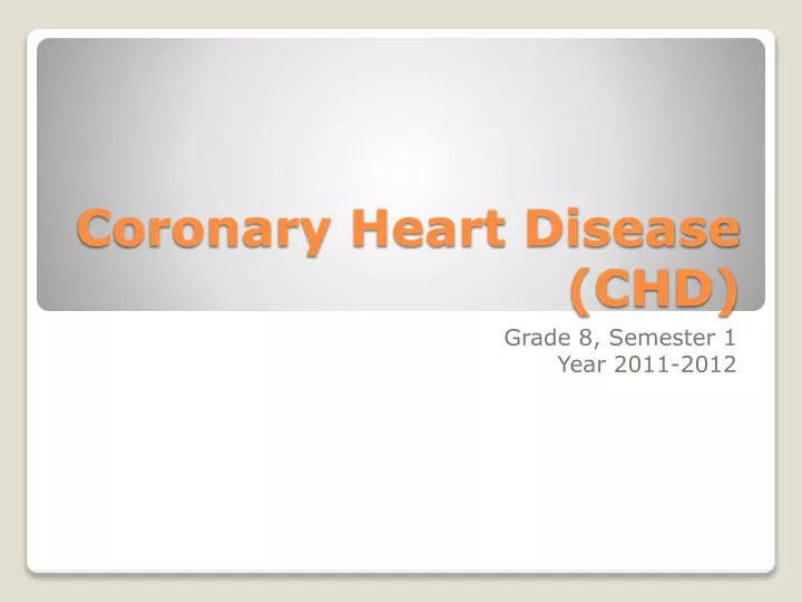 coronary heart disease chd