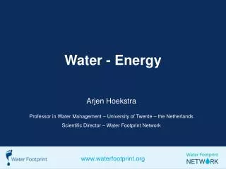 Water - Energy