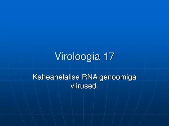 viroloogia 17