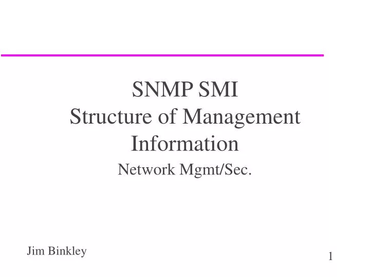 snmp smi structure of management information