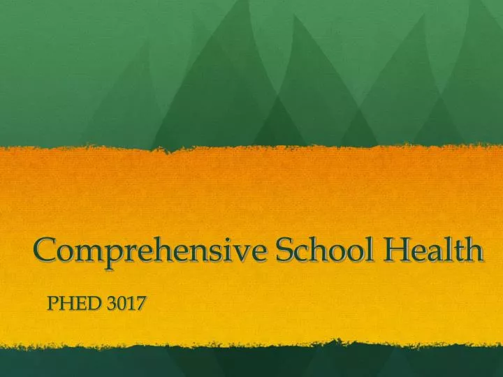 comprehensive school health