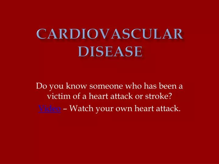 cardiovascular disease